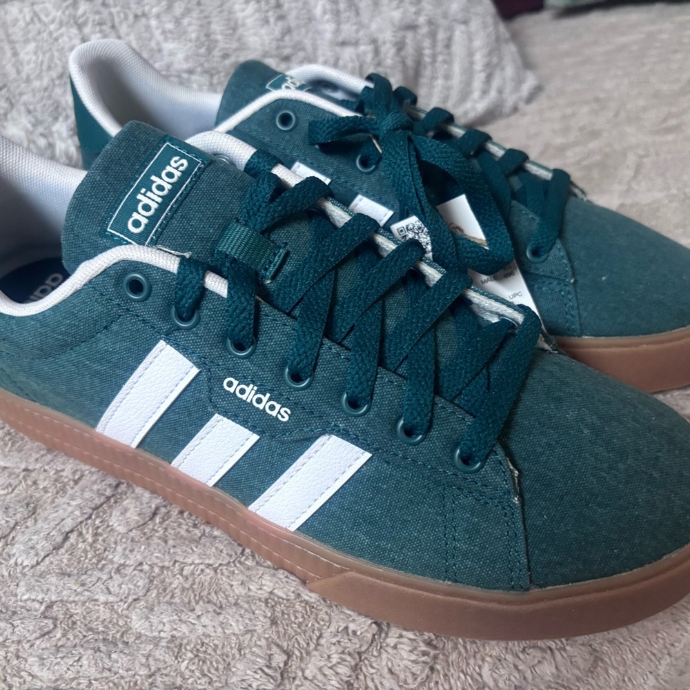Adidas Green Sneakers with White Accents